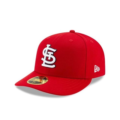 Red St. Louis Cardinals Hat - New Era MLB Authentic Collection Low Profile 59FIFTY Fitted Caps USA9250634